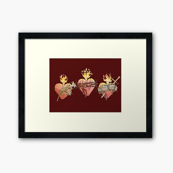 Hearts of the Holy Family Framed Art Print