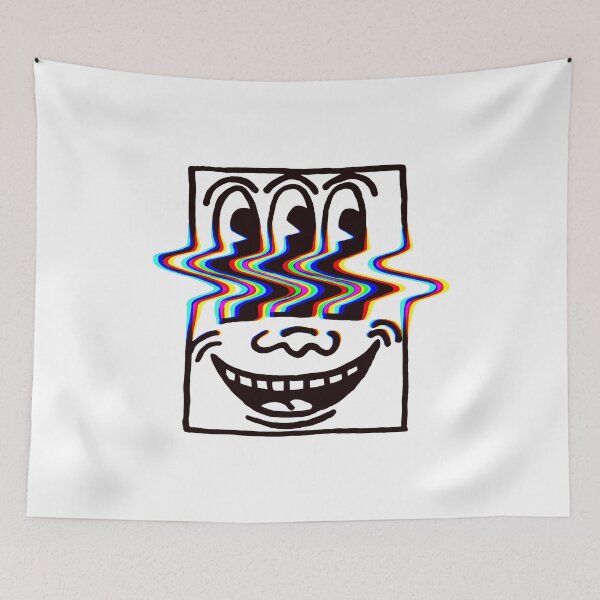 Item preview, Three Eyed Smiling Face Glitch designed and sold by idea-is-king.