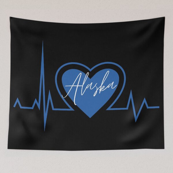 Item preview, Alaska Hometown Heartbeat Blue Support Your State American US Pride designed and sold by BoomDesignsUS.