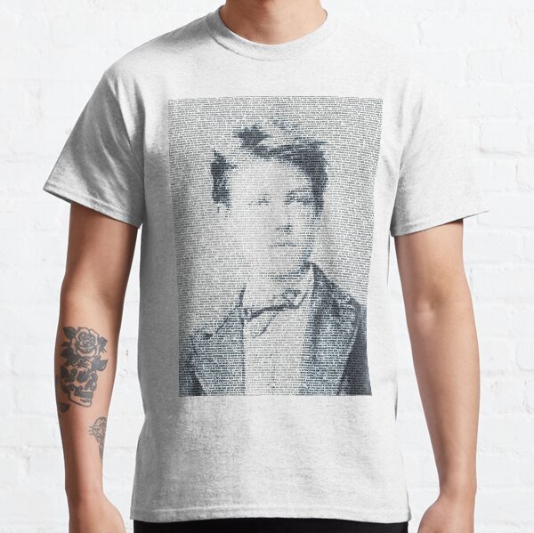 Arthur Rimbaud, the greatest french poet, drawn by the text of his "Season in hell" Classic T-Shirt