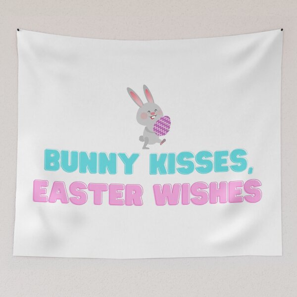 Item preview, Bunny Kisses, Easter Wishes - Happy Easter designed and sold by CoolHippoQuotes.