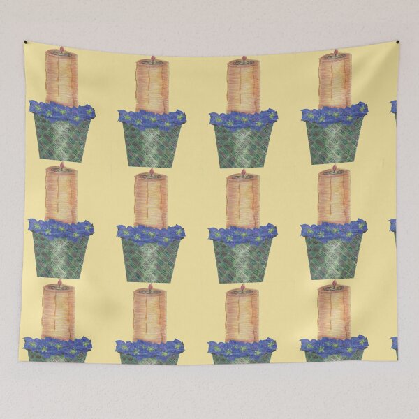 Item preview, candle with flowerfilled vase  designed and sold by scoutman4545.