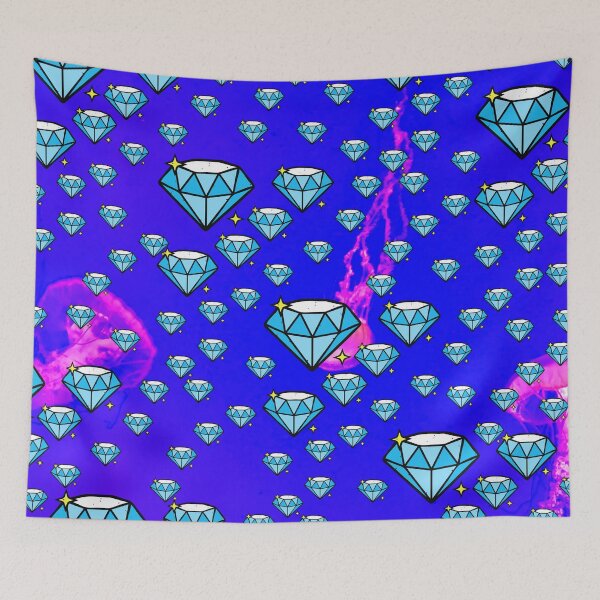 Item preview, Diamonds with Blue Background Pattern designed and sold by HappinessWorld.