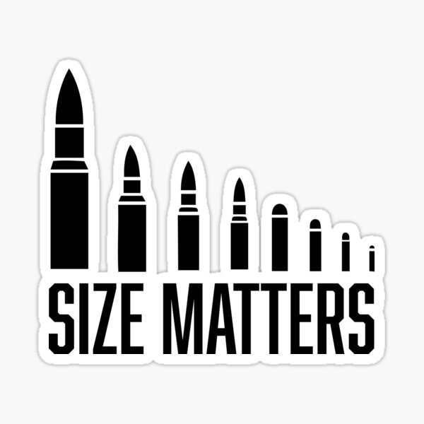 Size Matters Stickers for Sale, Free US Shipping