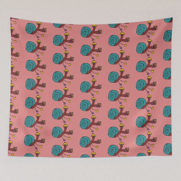 Item preview, Snail with Mittens ft. Mushroom Hats (pink) designed and sold by pancakegiraffes.