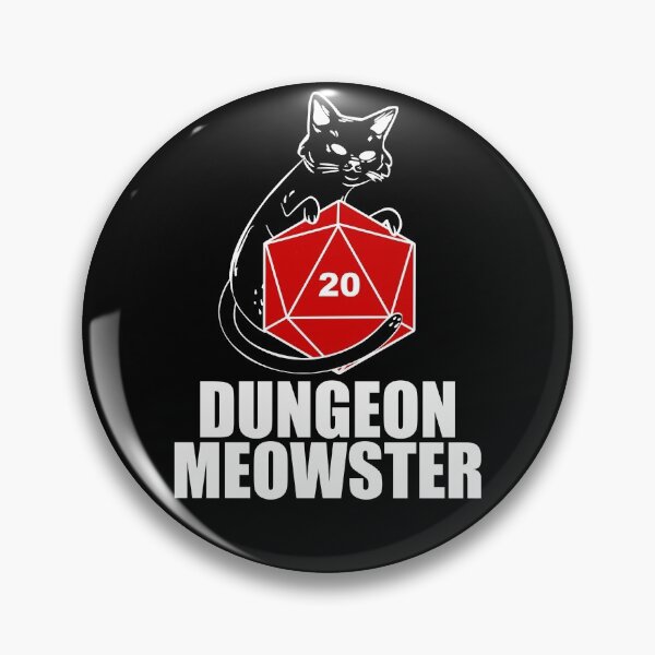 Item preview, Dungeon Meowster Black Cat With D20 Polyhedral Dice designed and sold by uFit.