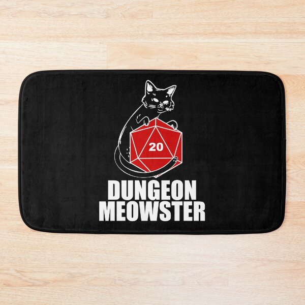 Item preview, Dungeon Meowster Black Cat With D20 Polyhedral Dice designed and sold by uFit.