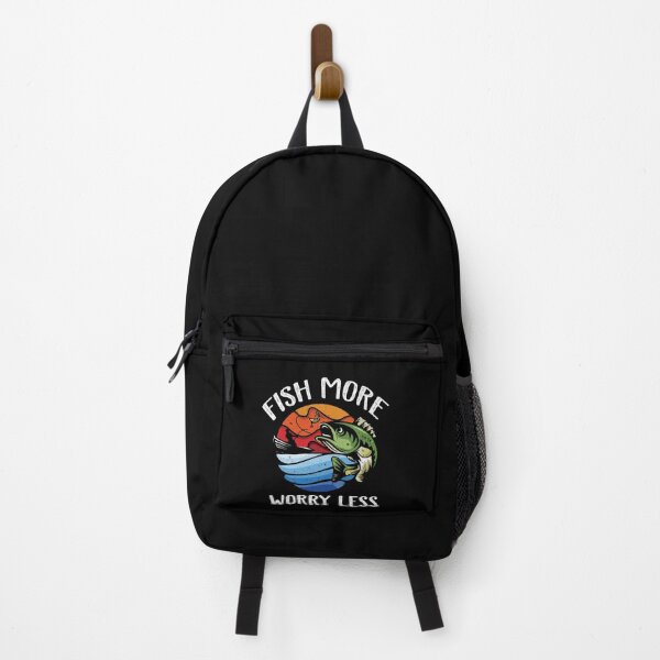 Item preview, Fish More Worry Less - Fisherman - Funny Fishing Lover designed and sold by Dressed For Duty.