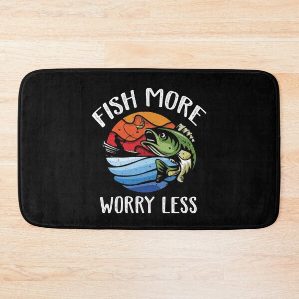Item preview, Fish More Worry Less - Fisherman - Funny Fishing Lover designed and sold by Dressed For  Duty.
