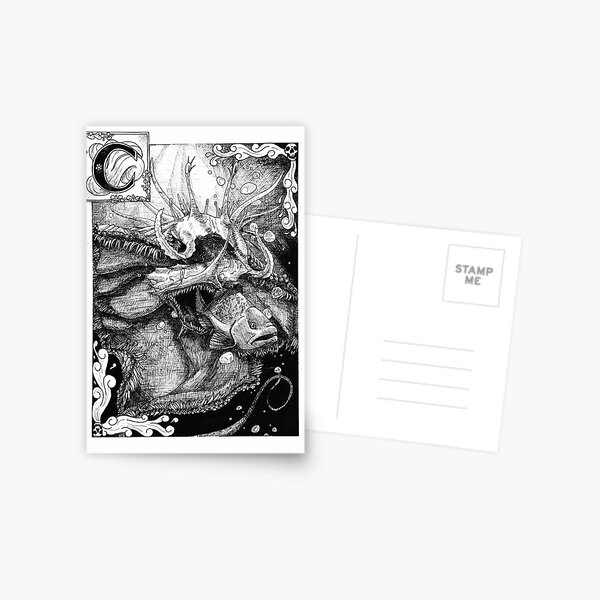 Vista previa del artículo con la obra «C es para (El) Cuero», diseñado y vendido por AJ-Drake.