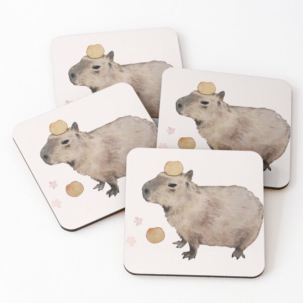 Item preview, Capybara with Fruits and Flowers designed and sold by mooonhannah.
