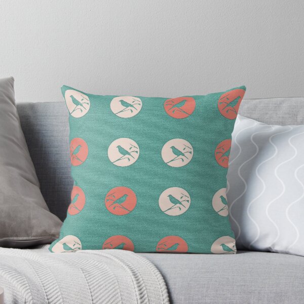 Item preview, Luxe Bird's Songs on Teal Green Textured Pattern designed and sold by vortexatelier.