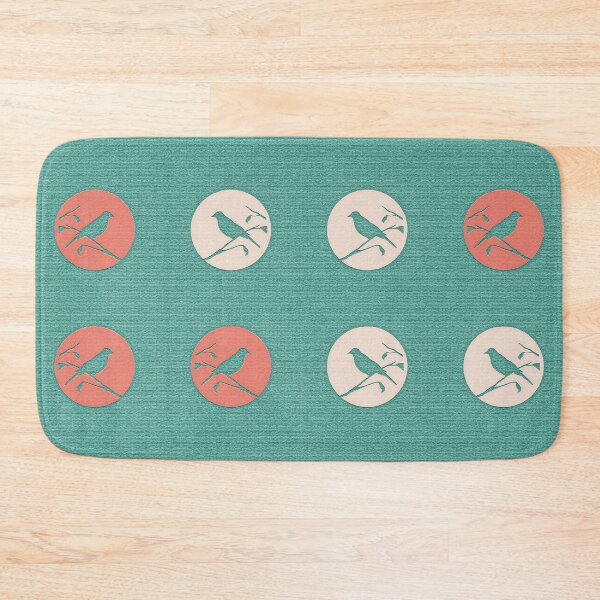 Item preview, Luxe Bird's Songs on Teal Green Textured Pattern designed and sold by vortexatelier.