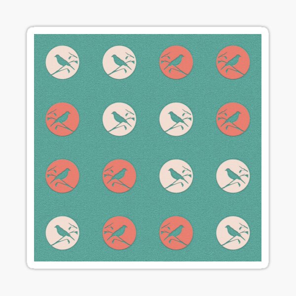 Item preview, Luxe Bird's Songs on Teal Green Textured Pattern designed and sold by vortexatelier.