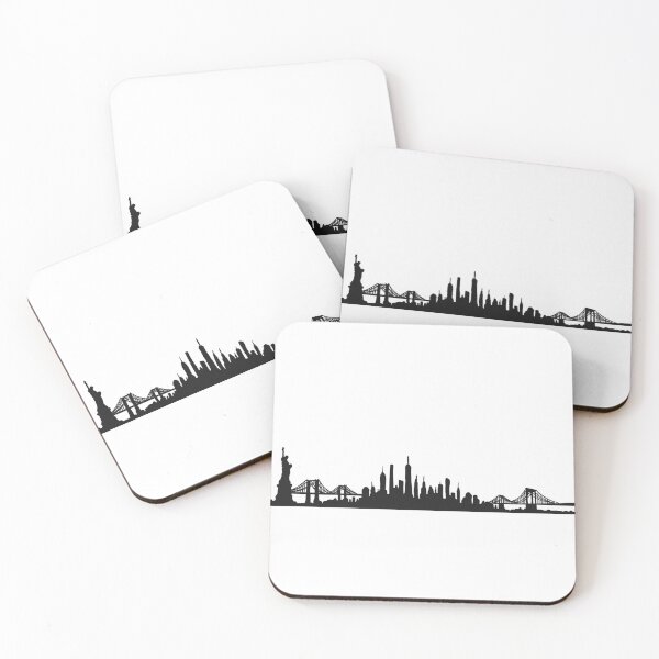 Item preview, NYC - New York City Skyline - Black designed and sold by halletthorses.