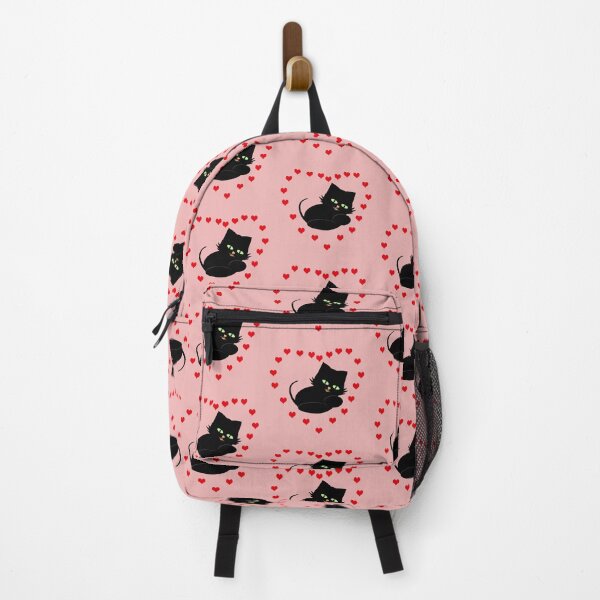 Item preview, Black kitten with hearts designed and sold by Laura Greco.