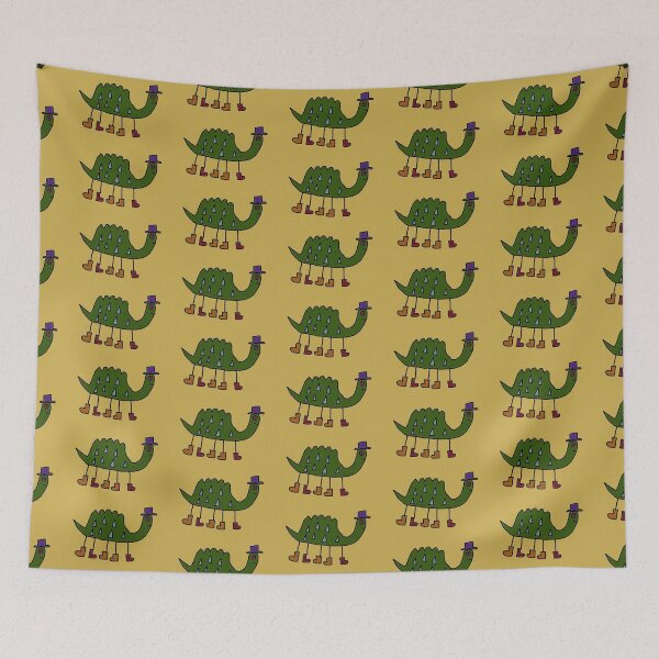Item preview, Dinosaur in Hat and Boots (yellow) designed and sold by pancakegiraffes.
