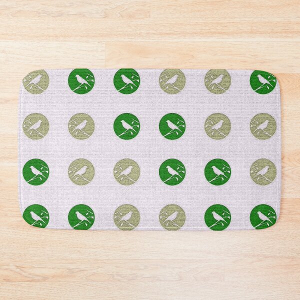 Item preview, Luxe Bird's Songs on Cream Green Textured Pattern designed and sold by vortexatelier.