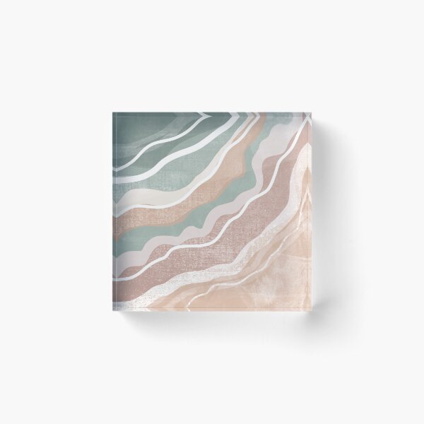 Abstract Beach Art Acrylic Block