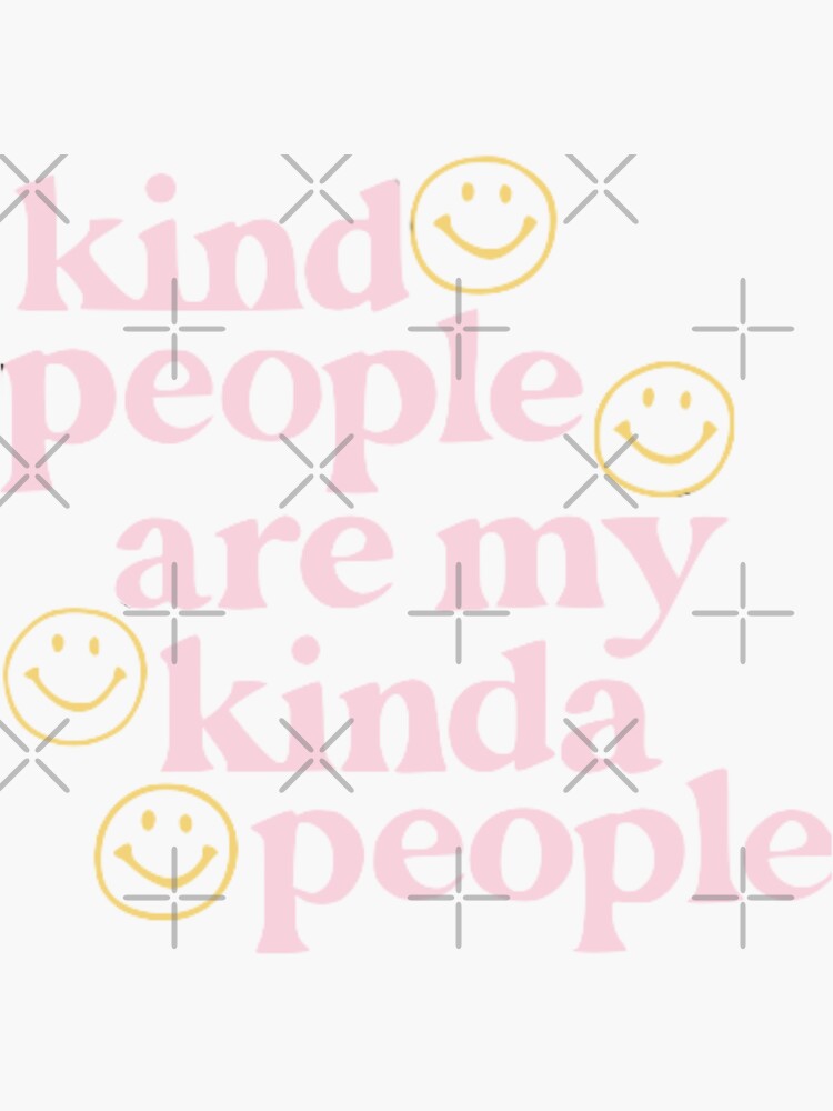 Thumbnail 3 of 3, Sticker, kind people pink & yellow designed and sold by gabbyhalle.