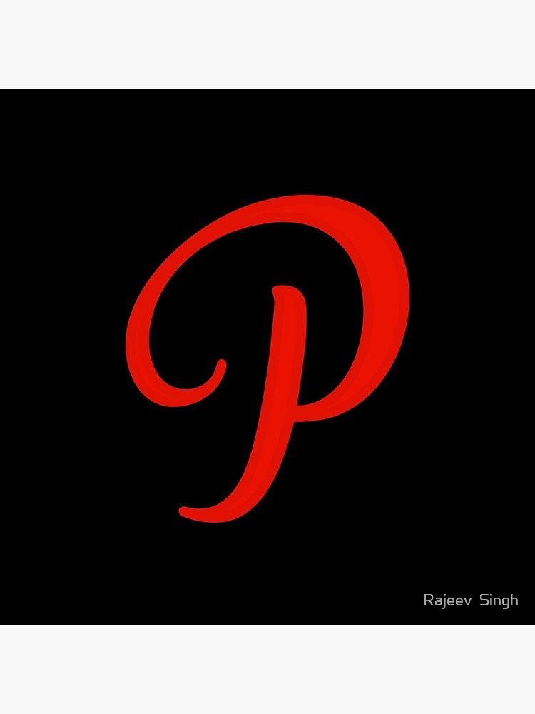 Thumbnail 4 of 4, Clock, Initial Monogram P designed and sold by Rajeev5025.