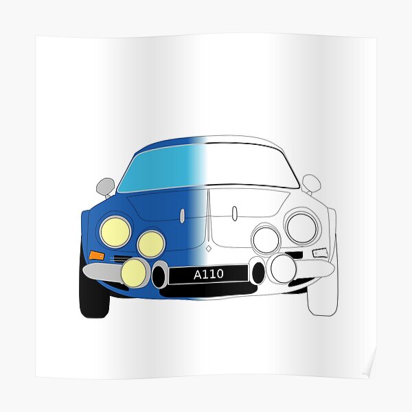 'La Berlinette' - Renault Alpine A110 - Série Outline # 3 Poster