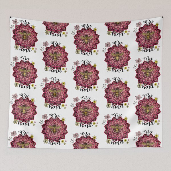 Item preview, Mandala positive affirmations be kind bee with flower designed and sold by linhkaphung.