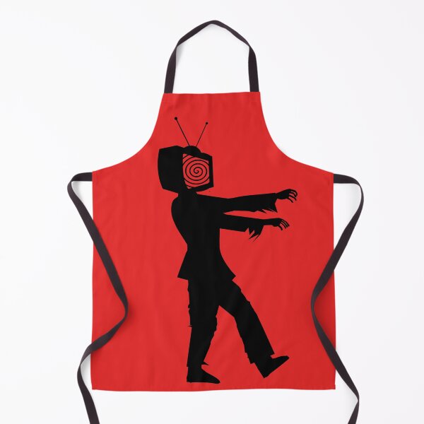 Item preview, Analog TV Zombie Apocalypse Black and White with Red Background designed and sold by BrokenUnicorn.