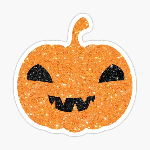 Glitter Glow in the Dark Halloween Pumpkin Stickers 