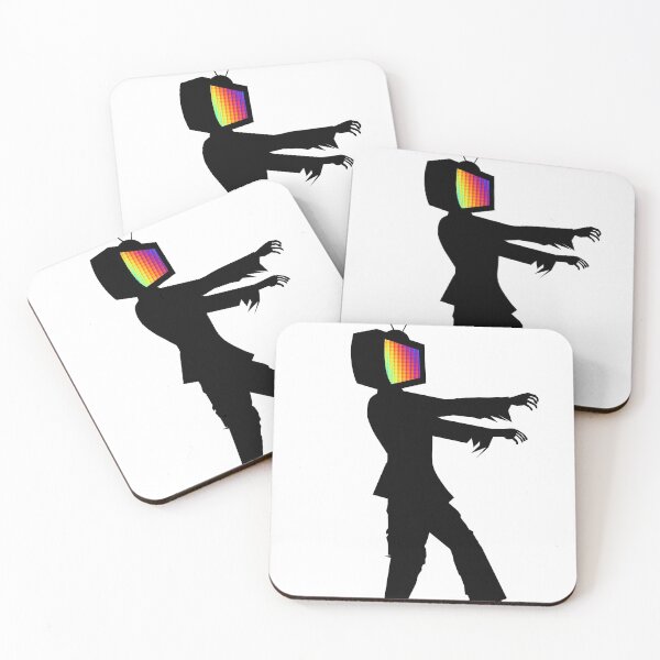 Item preview, Analog TV Zombie Apocalypse Black and White Rainbow Pixel Screen designed and sold by BrokenUnicorn.