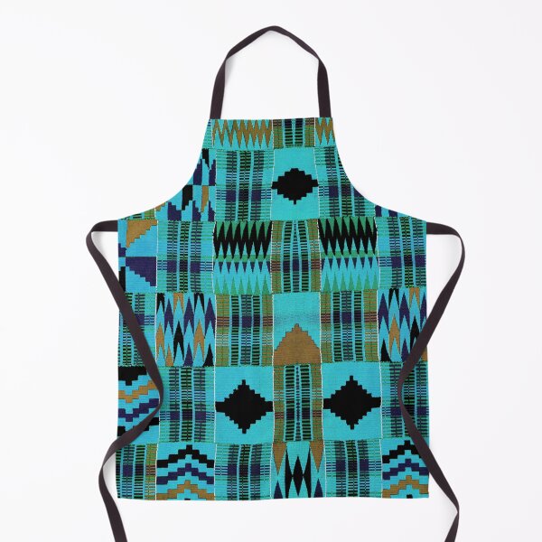 Item preview, Turquoise/aqua Africa Bright Colors African Kente Cloth Patterns  designed and sold by wildwhimsical.