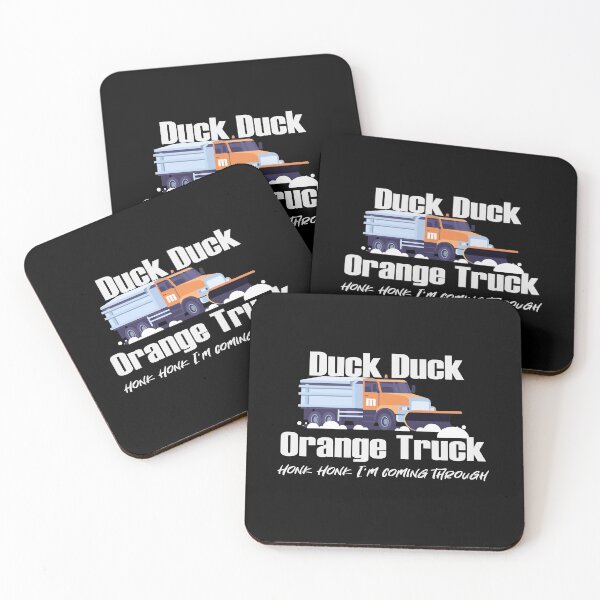 Item preview, Duck Duck Orange Truck and Plowy McPlowFace clears snow as a snowplow plows snow designed and sold by friendly-fox.