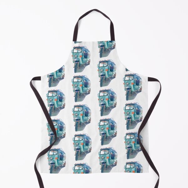 Item preview, Vang Vieng Laos street tuk tuk with luxury teal blue chrome designed and sold by LaynsLeaf.