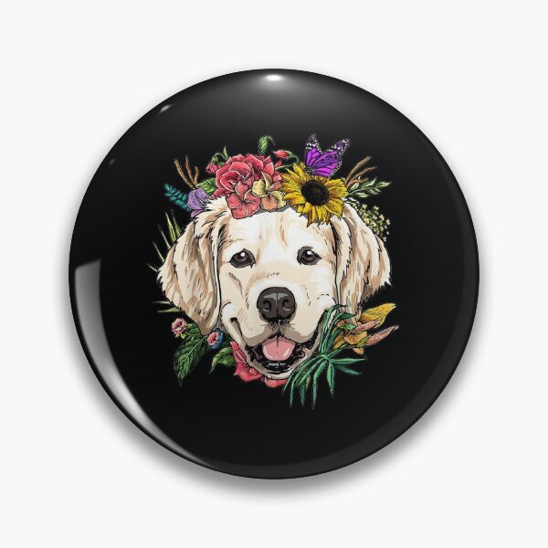 Item preview, Floral Golden Retriever Dog Spring Nature Lovers Gift  designed and sold by charissamo77.