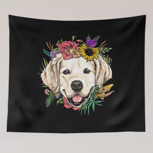 Item preview, Floral Golden Retriever Dog Spring Nature Lovers Gift  designed and sold by charissamo77.