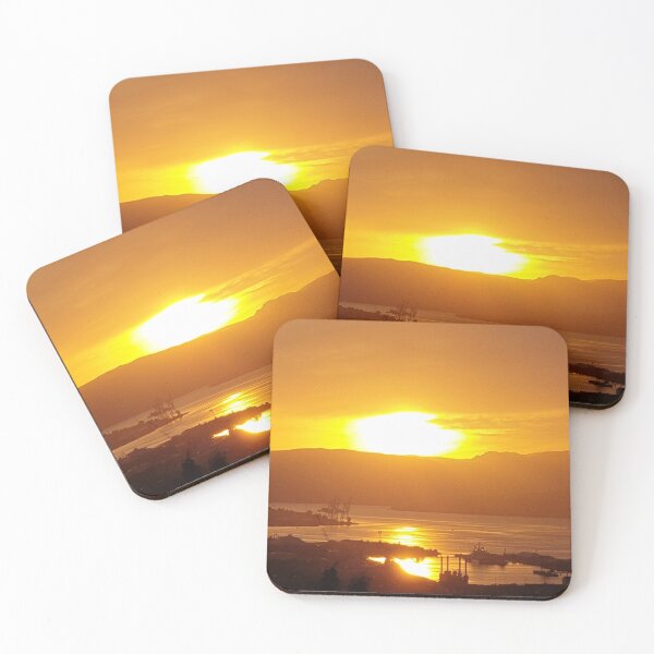 Artikelvorschau, Port Glasgow Sonnenuntergang entworfen und verkauft von PortPrints.