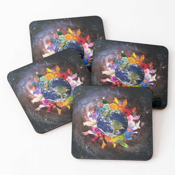 Item preview, Rainbow Birds around the Earth (Galactic Background) designed and sold by JungleVision.