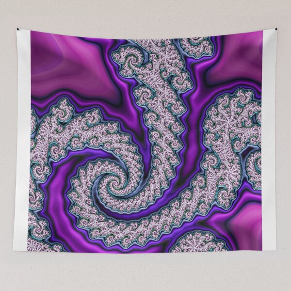 Item preview, White filigree on Purple Satin designed and sold by Manpreet Sokhi.