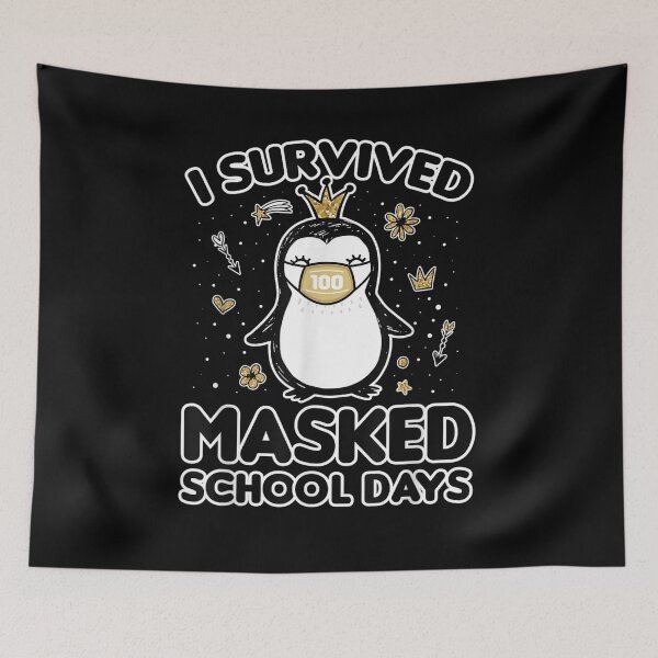 Item preview, I Survived 100 Masked Penguin Funny 100 Days Of School  designed and sold by charissamo77.