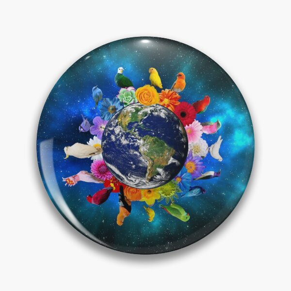 Item preview,  Rainbow Birds around the Earth (Blue Galactic Background) designed and sold by JungleVision.