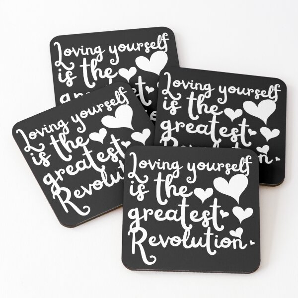 Item preview, Loving Yourself Is The Greatest Revolution White Shades Design designed and sold by SweetAndSpice.