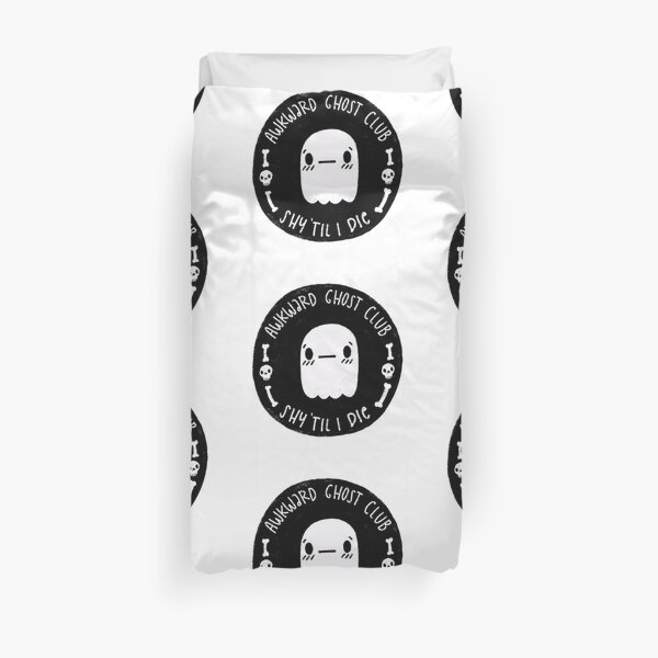 Awkward Ghost Club Black Duvet Cover