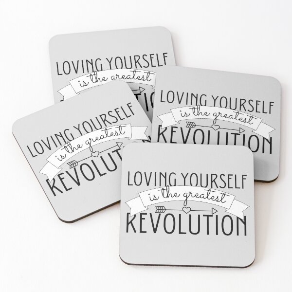 Item preview, Loving Yourself Is The Greatest Revolution Love Banner Black Design designed and sold by SweetAndSpice.