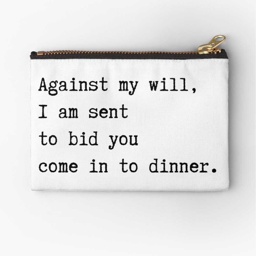Against Beatrice's will, she is sent to Benedick Zipper Pouch