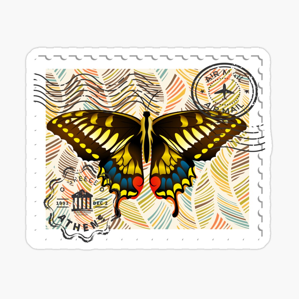 Sticker Sticker Stamps Butterflies Stamps No.2 /