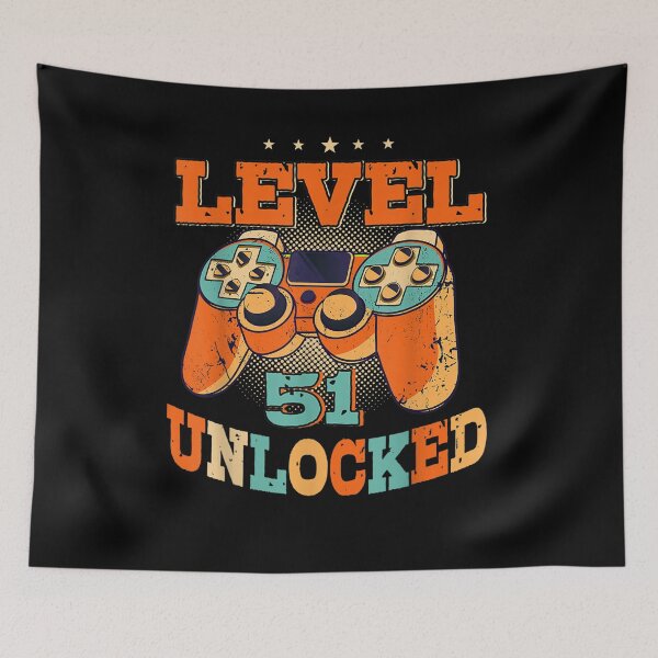 Item preview, Level 51 Unlocked Video Game 51 Years Old 51th Birthday Gift  designed and sold by charissamo77.