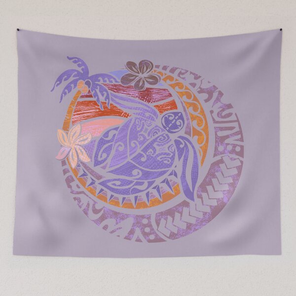 Item preview, Hawaiian Tribal Turtle Textured Badge  designed and sold by sunnthreads.