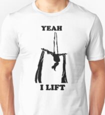 Luftseiden - Ja, ich hebe - schwarzes Design Unisex T-Shirt