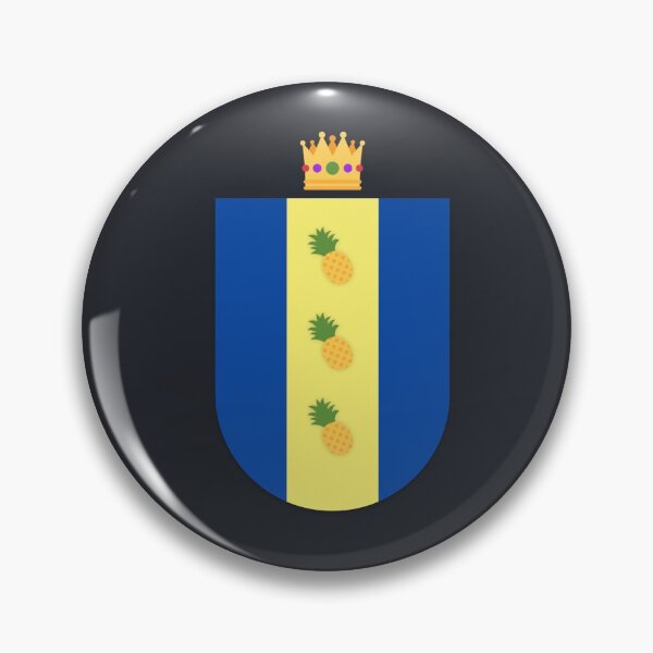 Item preview, Emoji Heraldry, three pineapples bendwise proper designed and sold by stockhuman.