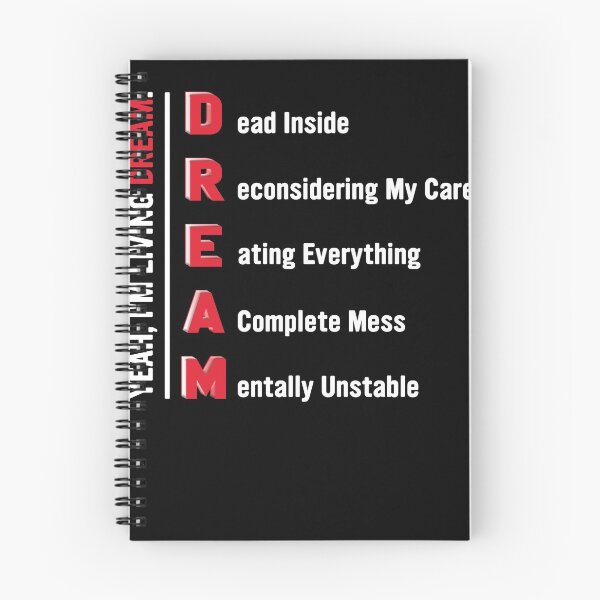 Item preview, Yeah, I'm Living Dream Dead Inside Reconsidering My Career Eating Everything A Complete Mess Mentally Unstable designed and sold by BaseStore.